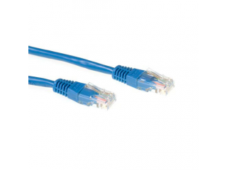 ACT Blauwe 1 meter U/UTP CAT6 patchkabel met RJ45 connectoren