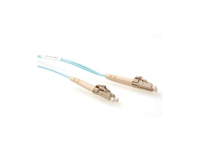 Ewent EL9603 Glasvezel kabel 3 m 2x LC OM3 Aqua-kleur