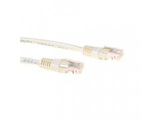ACT Ivory 10 meter U/UTP CAT5E patch cable with RJ45 connectors