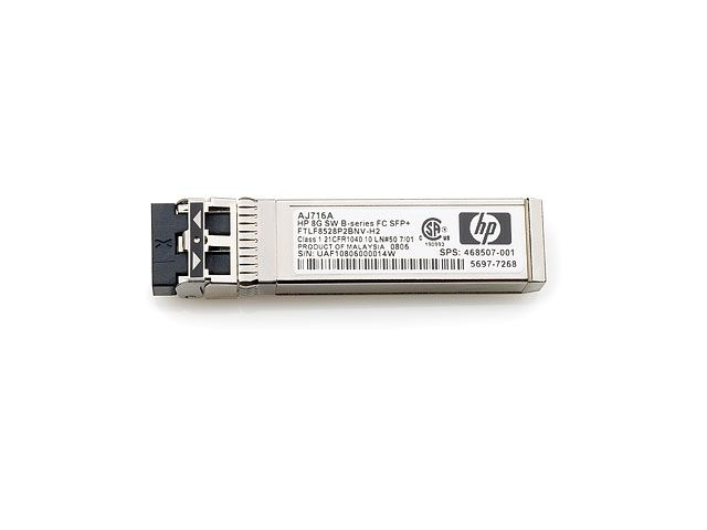 AJ716A HPE B-series 8Gb Shortwave Fibre Channel 1 Pack SFP+ Transceiver