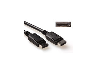 AK3982 ACT DisplayPort kabel male-male, Power Pin20 aangesloten, 5m, Zwart