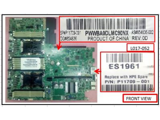 854836-002 HPE DL160/180 G10 SYSTEMBOARD NO SUBPAN
