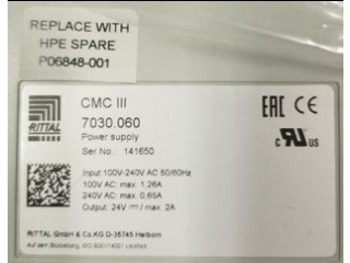 P06848-001 HPE Power Supply 24 Volt MCS Rack