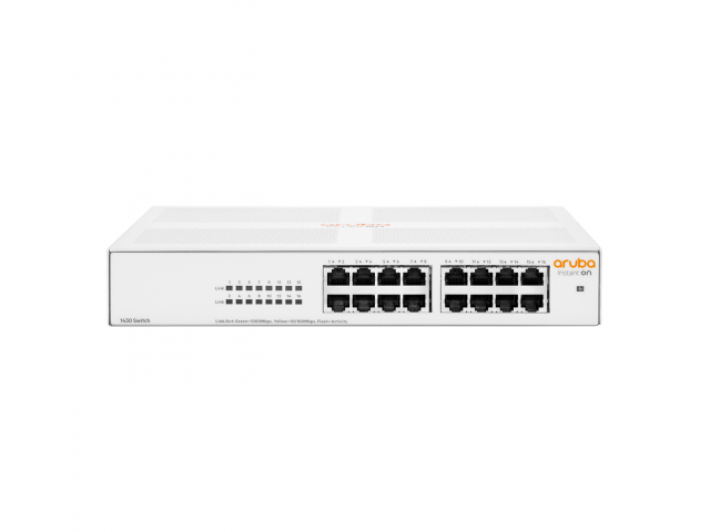 HPE Aruba Networking Aruba Instant On 1430 16G Unmanaged L2 Gigabit Ethernet (10/100/1000) 1U Wit