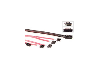 ACT Mini SAS 36 - 4x Mini SATA7F + 8 Pins Housing