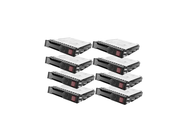 759212-B21NL-TRAY-8, 8x HPE 600GB SAS 12G Enterprise 15K SFF 2.5in SC HDD - G8 G9 G10 - Drive 100% Healthstatus, No label Tray