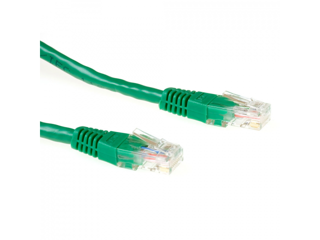 ACT Green 1.5 meter U/UTP CAT6 patch cable with RJ45 connectors