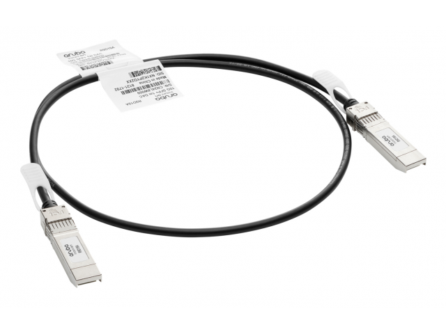 HPE Aruba Networking 10G SFP+ / SFP+ 1m InfiniBand/fibre optic cable SFP+ Black