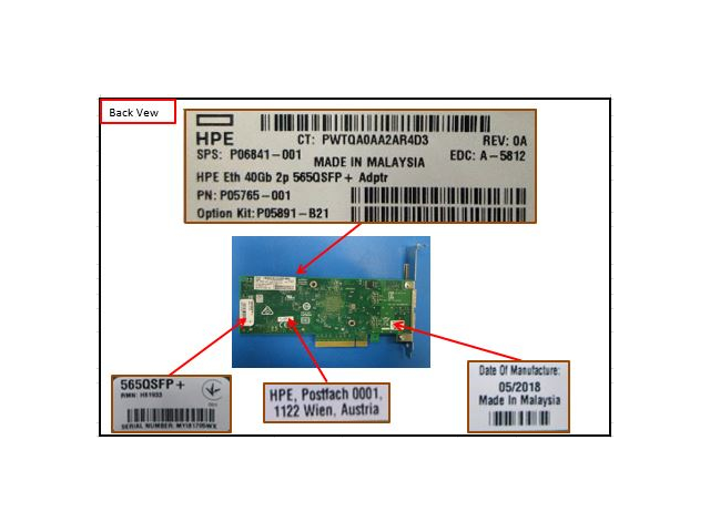 P05891-B21 HPE ETHERNET 40GB 2-PORT QSFP+ XL710-QDA2 ADAPTER