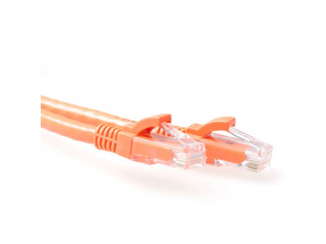 ACT Orange 3 meter U/UTP CAT6A patch cable snagless with RJ45 connectors