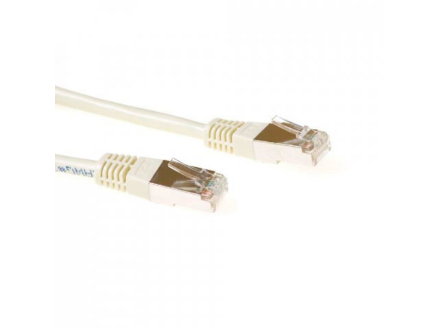 ACT Ivory 1 meter F/UTP CAT5E patch cable with RJ45 connectors