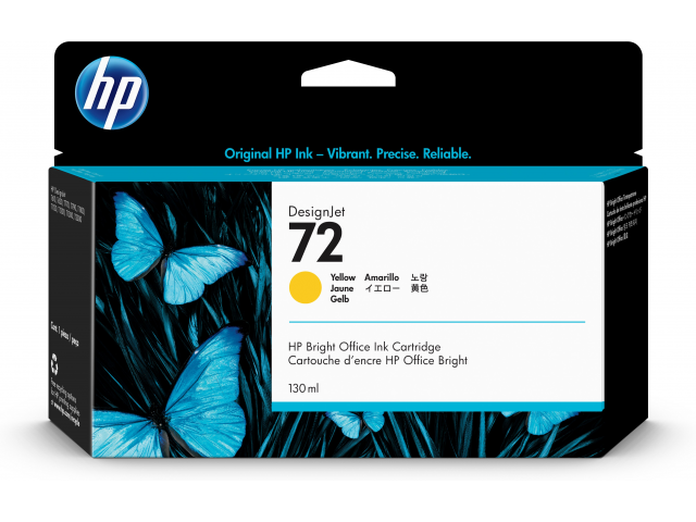 HP 72 gele DesignJet inktcartridge, 130 ml