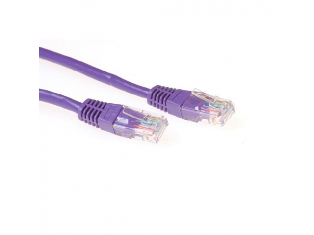 ACT Purple 5 meter U/UTP CAT6 patch cable with RJ45 connectors