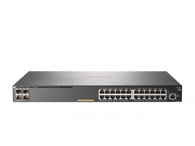 HPE Aruba Networking Aruba 2930F 24G PoE+ 4SFP+ Managed L3 Gigabit Ethernet (10/100/1000) Power over Ethernet (PoE) 1U Grey