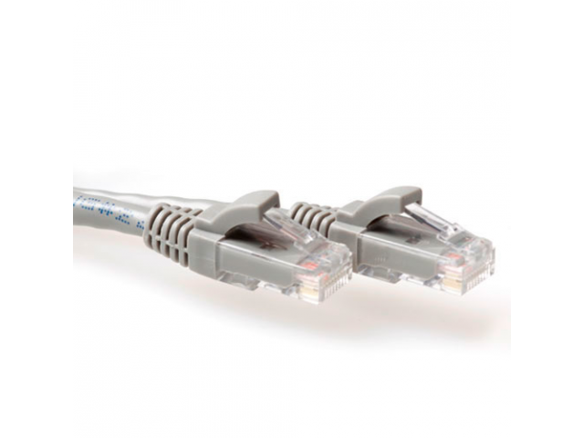 ACT Grey 0.5 meter U/UTP CAT6 patch cables nagless with RJ45 connectors