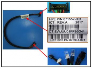 Front panel LED and serial cable kit