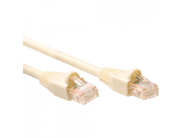 ACT Ivory 5 metre UTP CAT5E patch cable snagless with RJ45 connectors