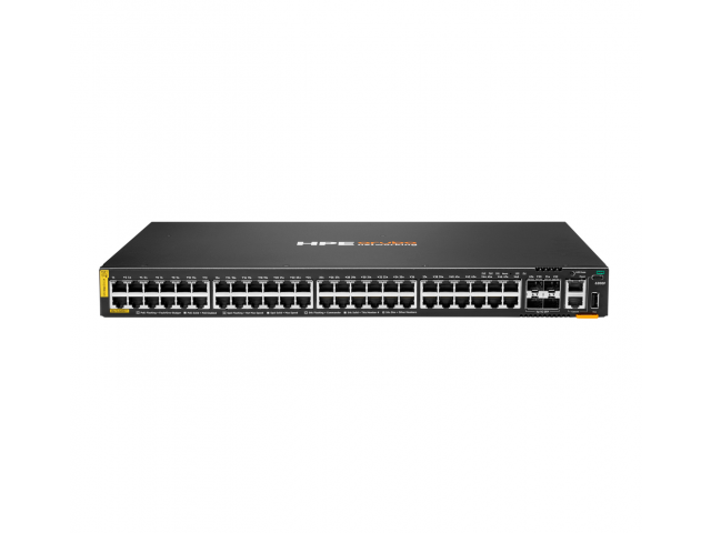 HPE Aruba Networking CX 6200F 48G Class-4 PoE 4SFP 370W Managed L3 Gigabit Ethernet (10/100/1000) Power over Ethernet (PoE) 1U