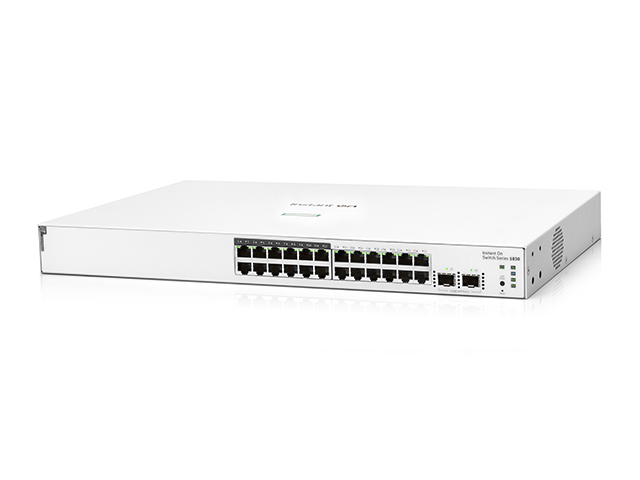 HPE Aruba Networking Aruba Instant On 1830 24G 12p Class4 PoE 2SFP 195W Managed L2 Gigabit Ethernet (10/100/1000) Power over Eth