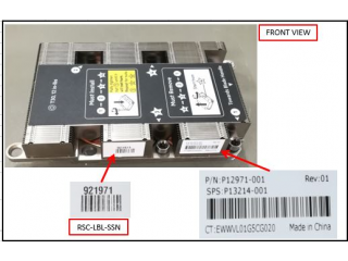 P13214-001, HPE SPS-e910 Processor Heatsink, DX910