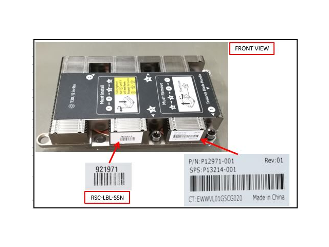 P13214-001, HPE SPS-e910 Processor Heatsink, DX910