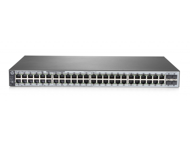 HPE 1820-48G-PoE+ (370W) Managed L2 Gigabit Ethernet (10/100/1000) Power over Ethernet (PoE) 1U Grijs