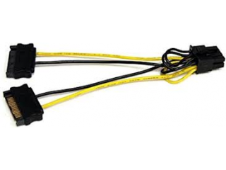 -- 2xSATA (M)-8P PCIe PWR CBL ADAPTER