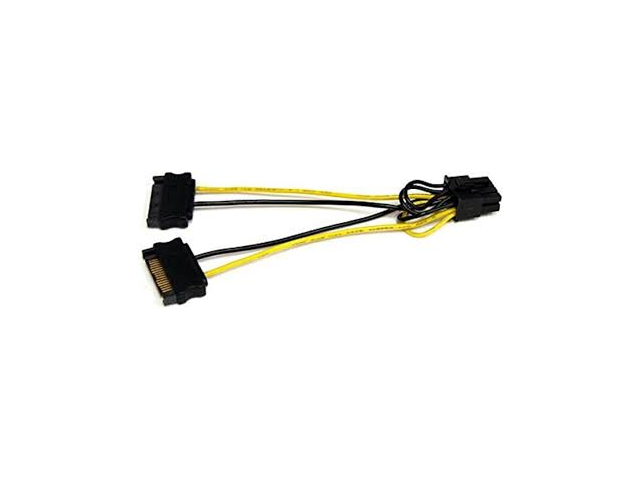 -- 2xSATA (M)-8P PCIe PWR CBL ADAPTER