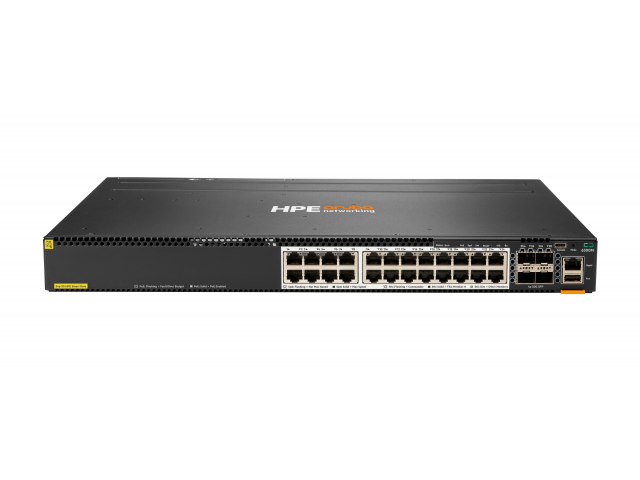 HPE Aruba Networking CX 6300M 24-port Smart Rate 1/2.5/5GbE Class 6 PoE and 4-port SFP56 Switch Managed L3 Power over Ethernet (