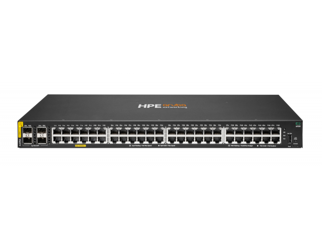 HPE Aruba Networking CX 6100 48G Class4 PoE 4SFP+ 370W Switch Managed L3 Gigabit Ethernet (10/100/1000) Power over Ethernet (PoE