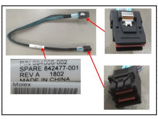 842477-001 HPE Mini SAS to Mini SAS hard drive cable 16in (40.64cm) long for Storeonce