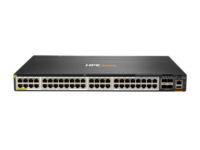 HPE Aruba Switch CX 6300M 48P Smart Rate 1/2.5/5GbE Class 6 PoE and 4-port SFP56