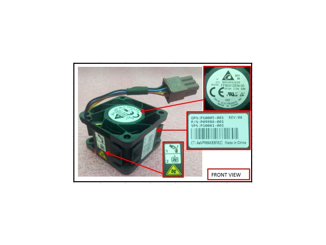 P10081-001 HPE Fan NVMe Apollo 4200 G10