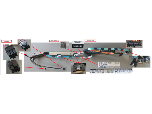 P57829-001 HPE SPS-CBL,BOX1/3,SFF STR X4 SEC/PRI STR X4