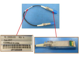 4GB copper fibre SFP interface cable - 0.41m (16-inches) long