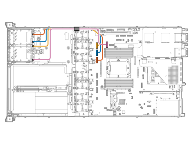 P60147-001 HPE SPS-CA,8EDSFF BP to P2(0:7) x8SAS/x8MCIO