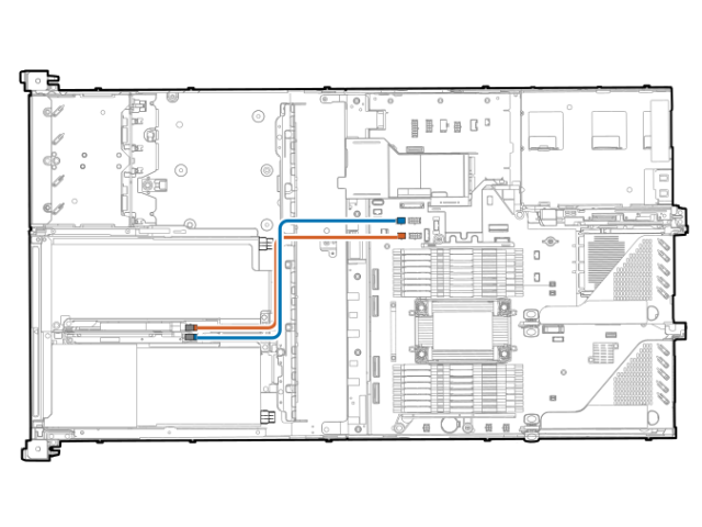 P62652-001 HPE SPS-CA,PWR,GPU riser to MLB,1UMPH, 2in1
