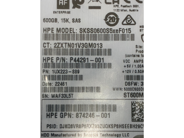 SKSS0600S5XEF015 HPE 3PAR SS8000 600GB SAS 15K FIPS HDD