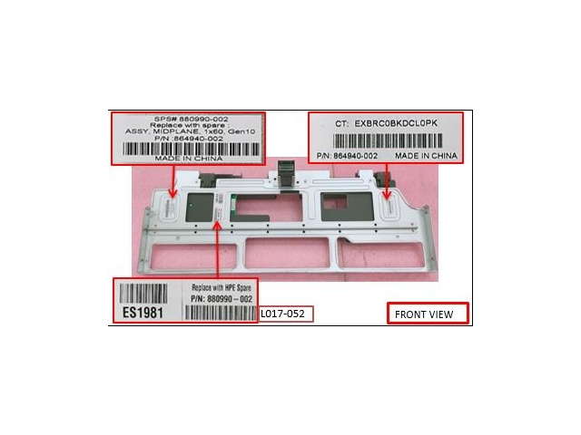 880990-001 HPE Midplane for HPE Apollo 4510 G10