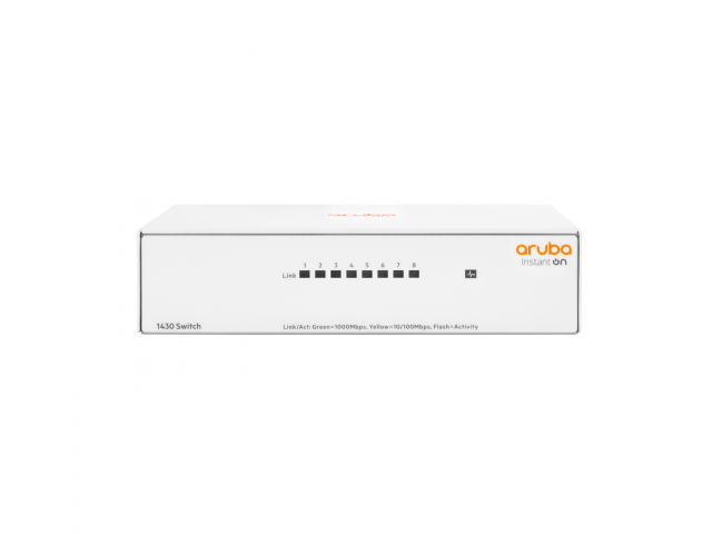 HPE Aruba Networking Aruba Instant On 1430 8G Unmanaged L2 Gigabit Ethernet (10/100/1000) Wit