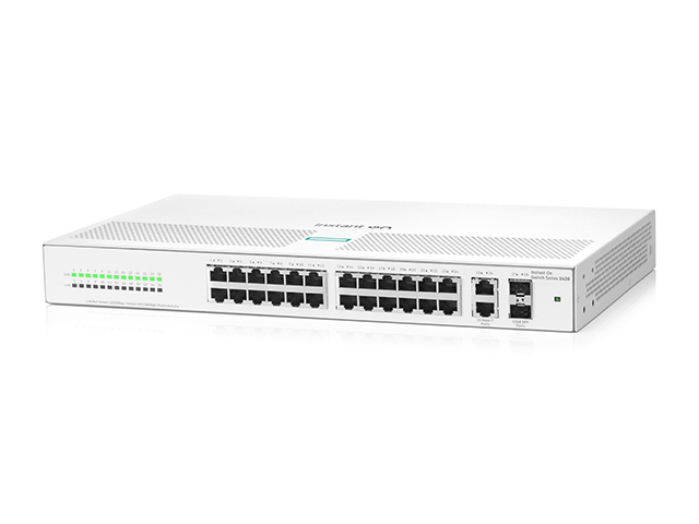 HPE Aruba Networking Aruba Instant On 1430 26G 2SFP Unmanaged L2 Gigabit Ethernet (10/100/1000) 1U White