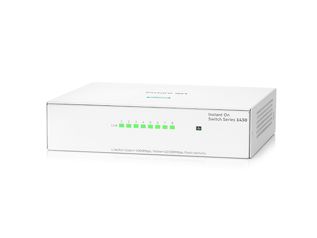 HPE Aruba Networking Aruba Instant On 1430 8G Unmanaged L2 Gigabit Ethernet (10/100/1000) White