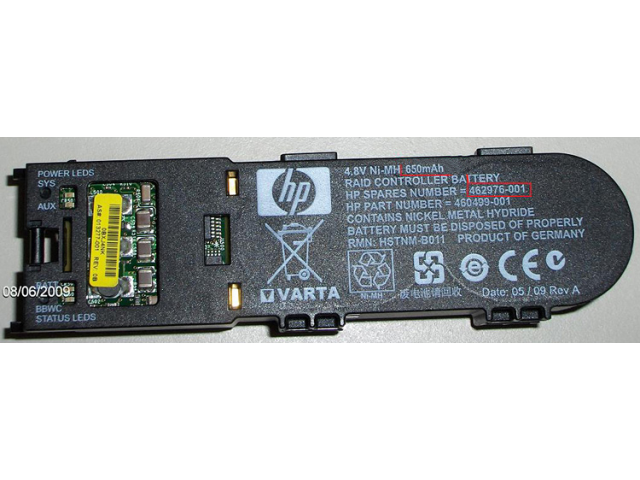 HPE 462976-001 storage device backup battery Nickel-Metal Hydride (NiMH) 650 mAh